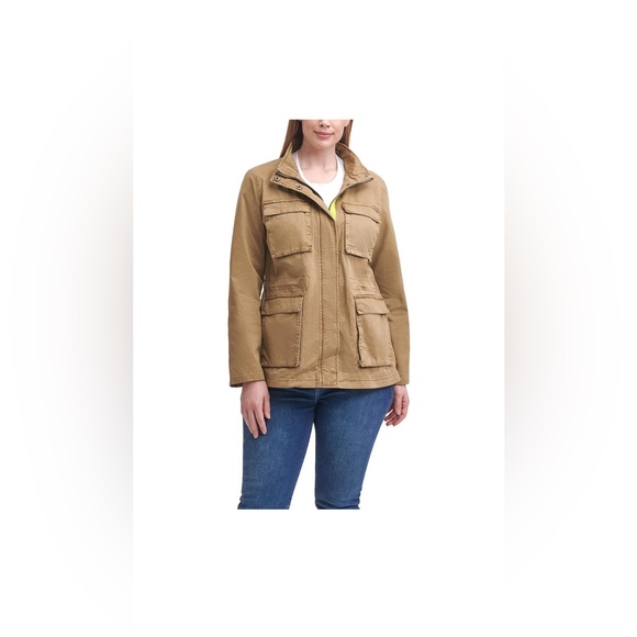 Levi’s Women’s Cotton Khaki Lime Utility Jacket Size Large NWT - Picture 1 of 12